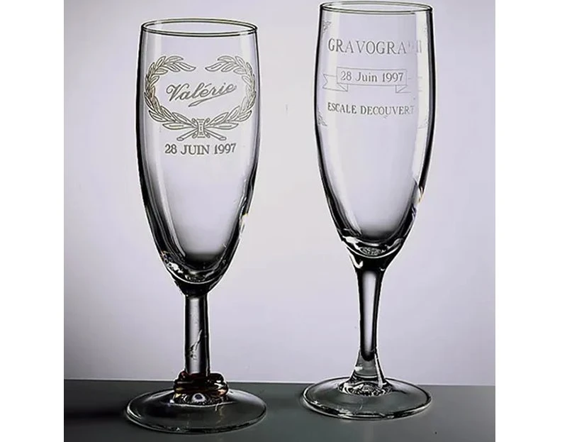 Laser marking on goblet for wine Laser marking on goblet for wine