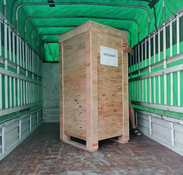 Wood case with big laser machine shipment-Dotslaser Wood case with big laser machine shipment-Dotslaser