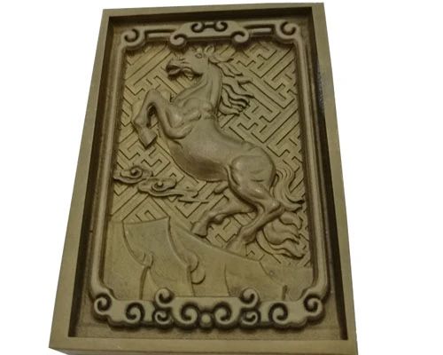 Deep engrave horse image on metal