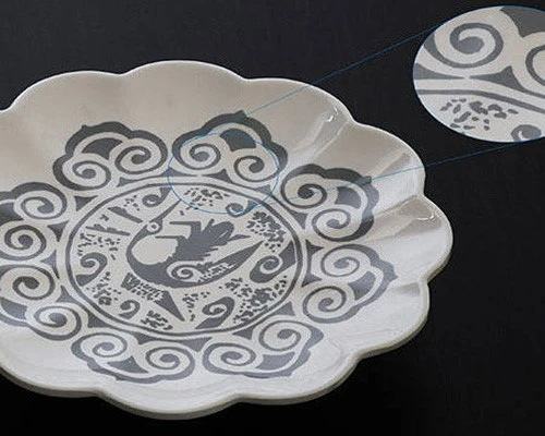 Pattern uv laser engraving on plate Pattern uv laser engraving on plate
